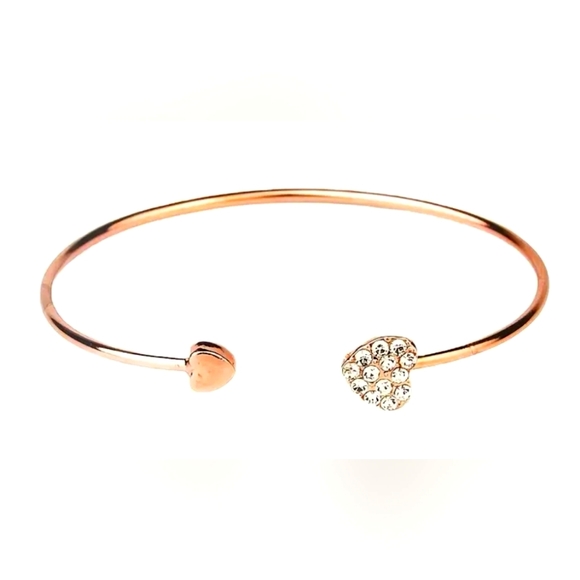 Beautiful rose gold heart bangle - Picture 1 of 6